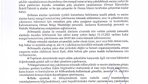 KAHRAMANMARAŞ VALİLİĞİN ORMAN YANGINLARI İLE ALDIĞI KARARLAR