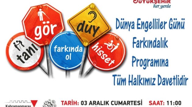 BÜYÜKŞEHİR'DEN 3 ARALIK PROGRAMLARI