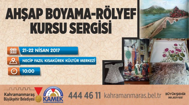 BÜYÜKŞEHİR'DEN AHŞAP BOYAMA SERGİSİ