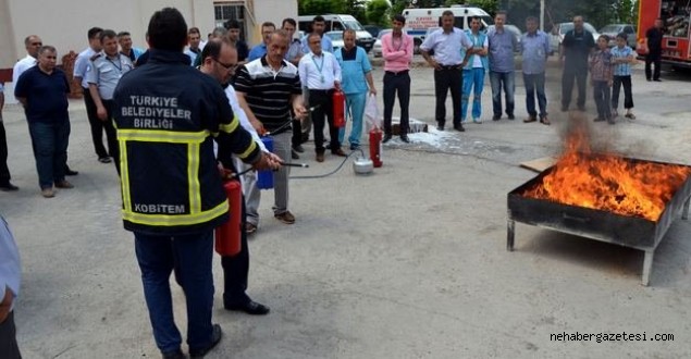 Kahramanmaraş'ta hastanede yangın tatbikatı....