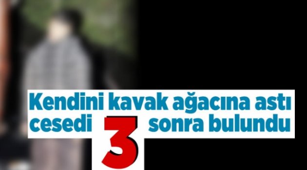 Kayseri'de kendini arazide bir ağaca asan adam, üç gün sonra bulundu!