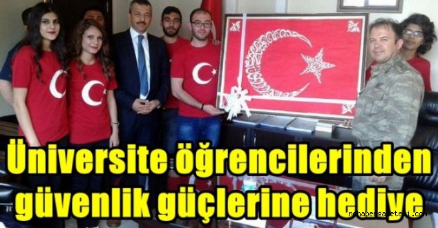 KSÜ öğrencilerinden güvenlik güçlerine anlamlı hediye